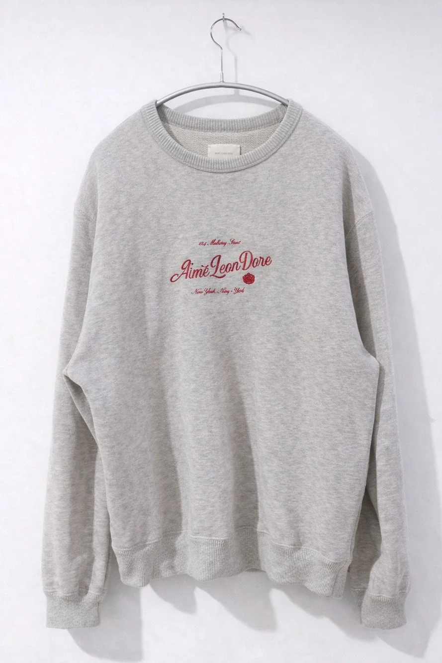 Aimé Leon Dore Grey Crewneck Sweatshirt - Picture 1 of 3